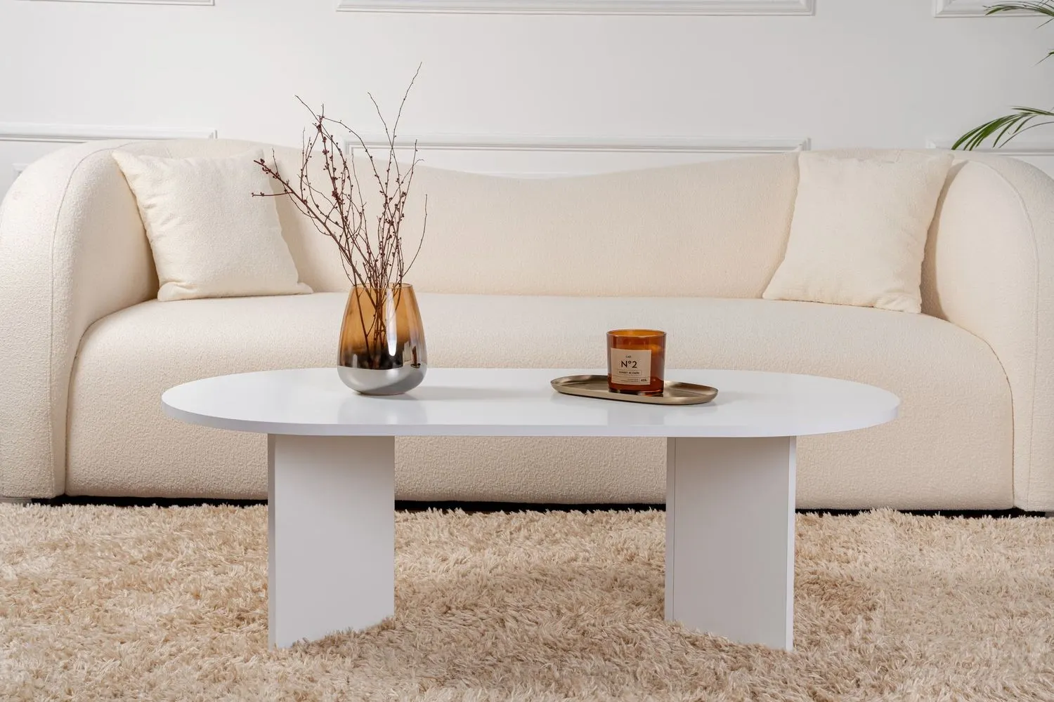 Stolik kawowy SABLE 60x120 biały