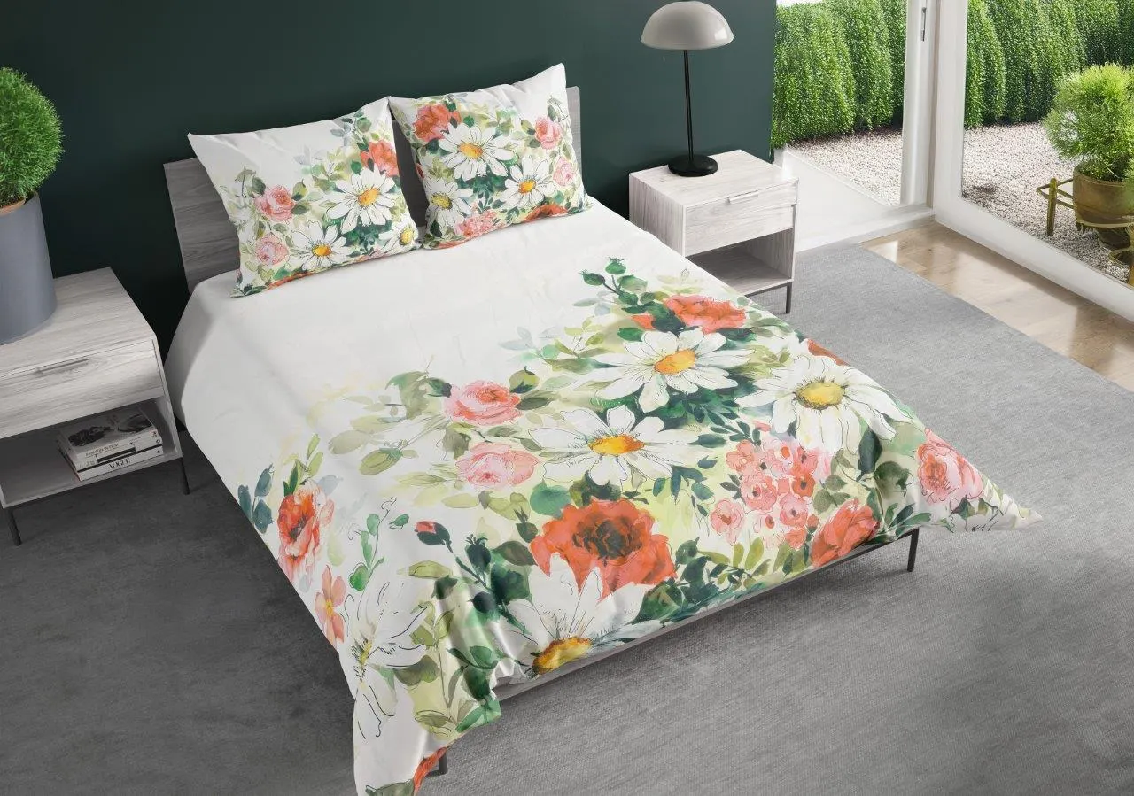 Pościel komplet 160x200+2x70x80 NOBILE 017 satyna bawełaniana fotoprint wielokolorowy - FARO_31228