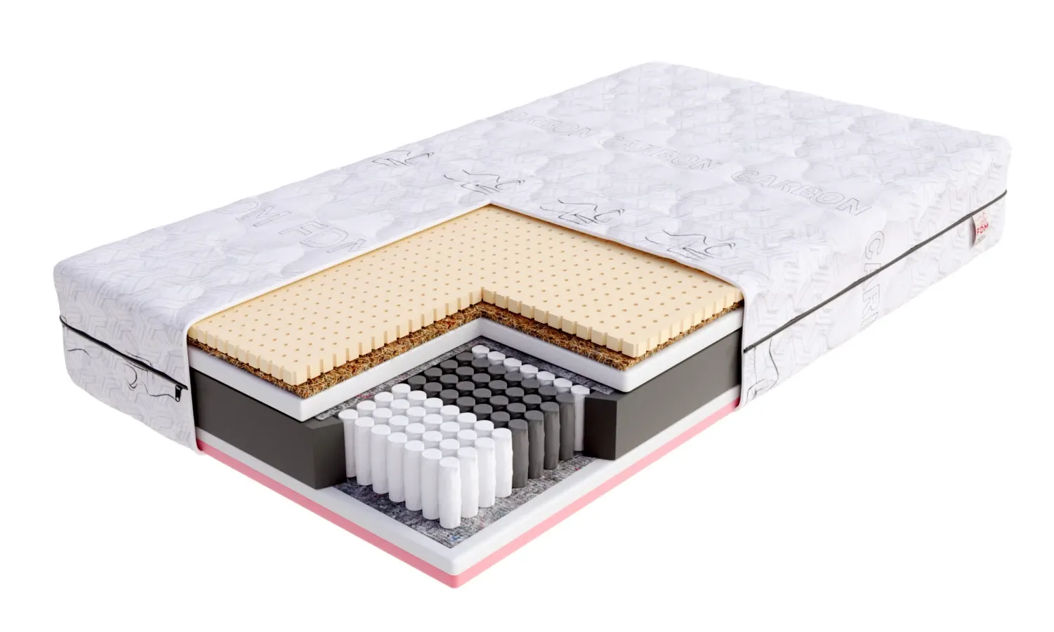 Materac multipocketowy VENETO - 100x200x22 - H4 twardy / H3 średnio twardy