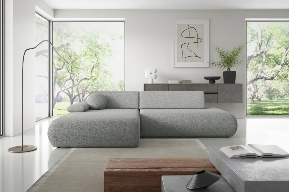 Narożnik rozkładany z pojemnikiem PUENTE 286 cm lewostronny stalowy - PUENTE_NAR_PUENTE92_L