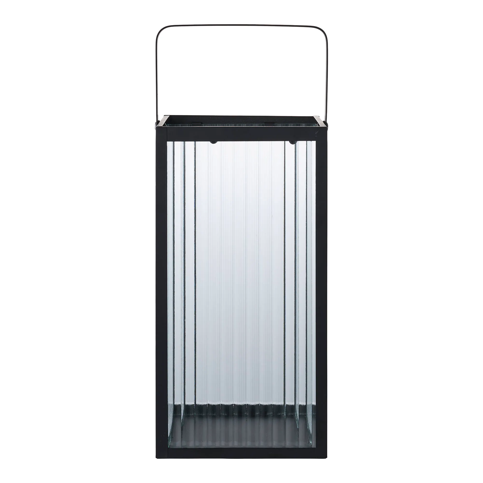 Latarnia ALMONTE metal szkło szer.15 cm wys. 30 cm czarna - 6407526