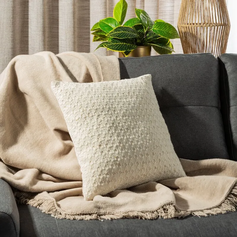 POSZEWKA ELIF 45 X 45 CM KREMOWY - EU_439754