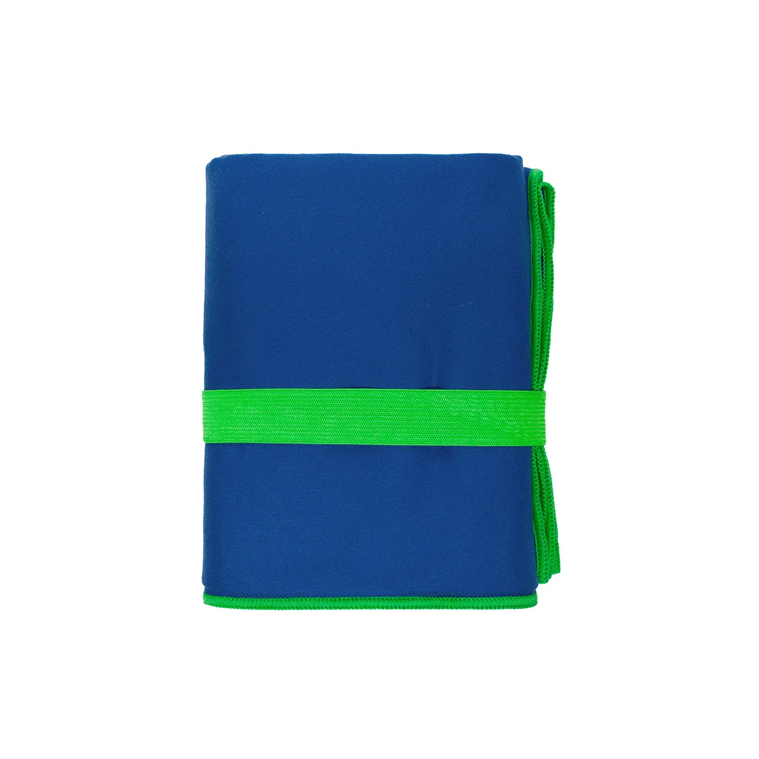 Ręcznik szybkoschnący FITNESS 80X130 z gumką niebieski obszycie zielone Ręcznik szybkoschnący FITNESS 80X130 z gumką niebieski obszycie zielone