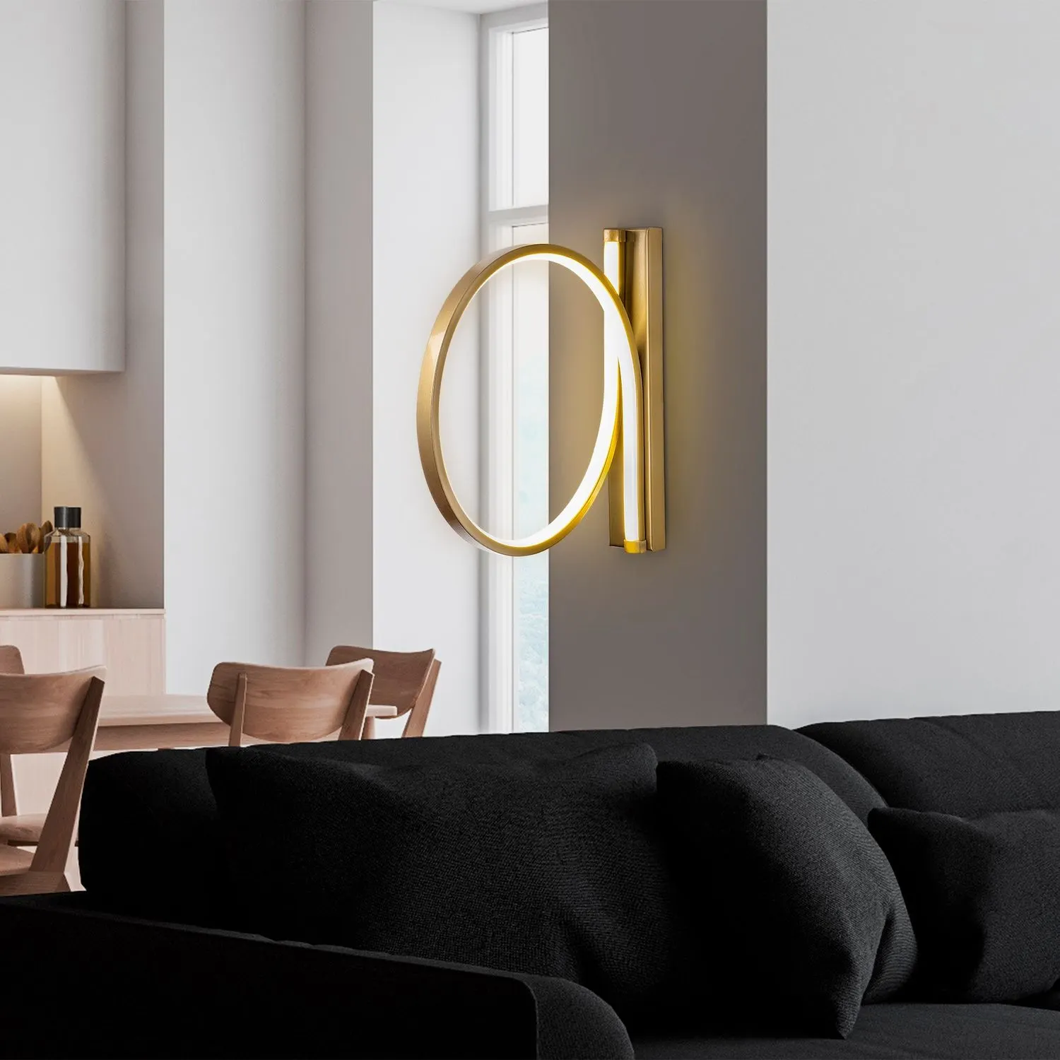 Lampa ścienna kinkiet HALKA 50x30 cm złota - ASI_119FRS1103