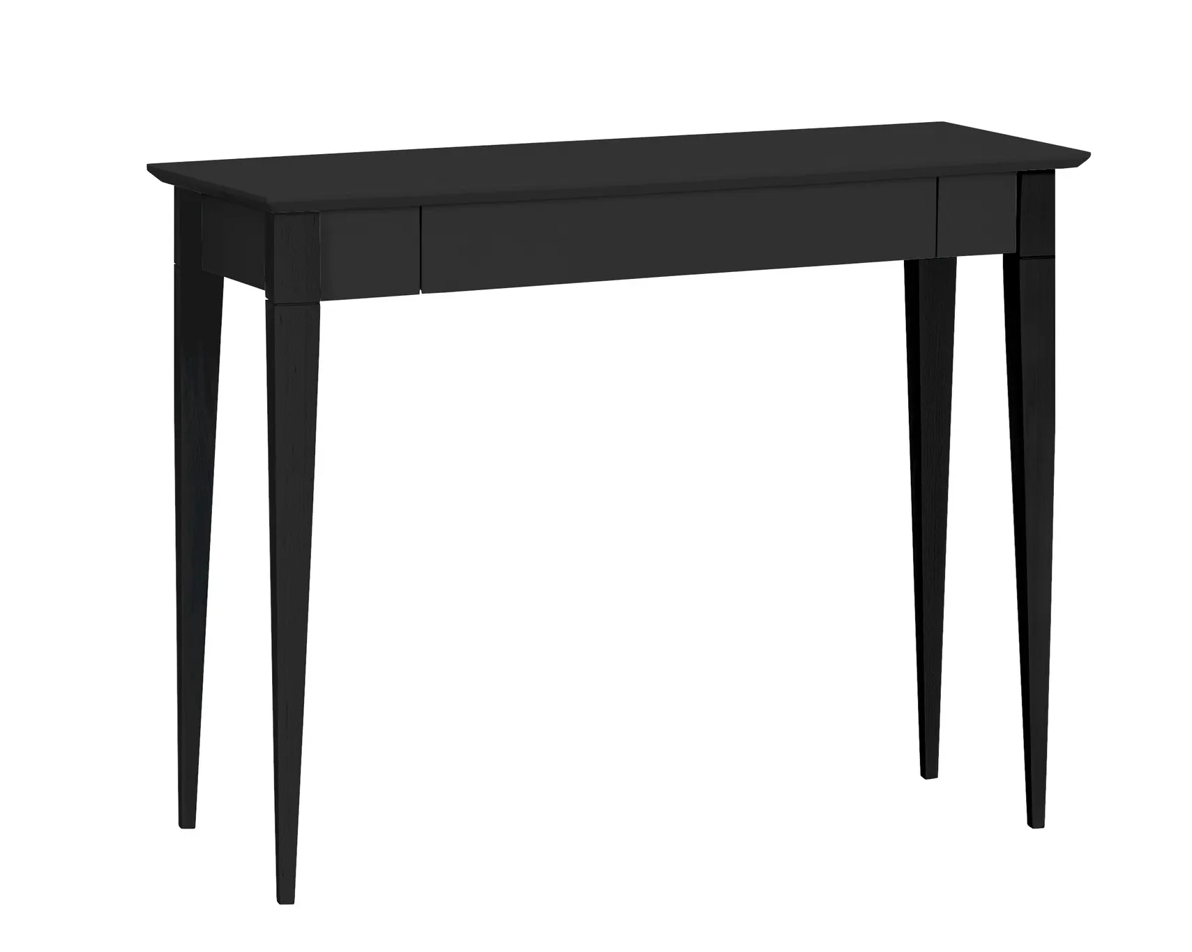 Biurko z szufladą 105x40 MIMO czarne/drewniane nogi