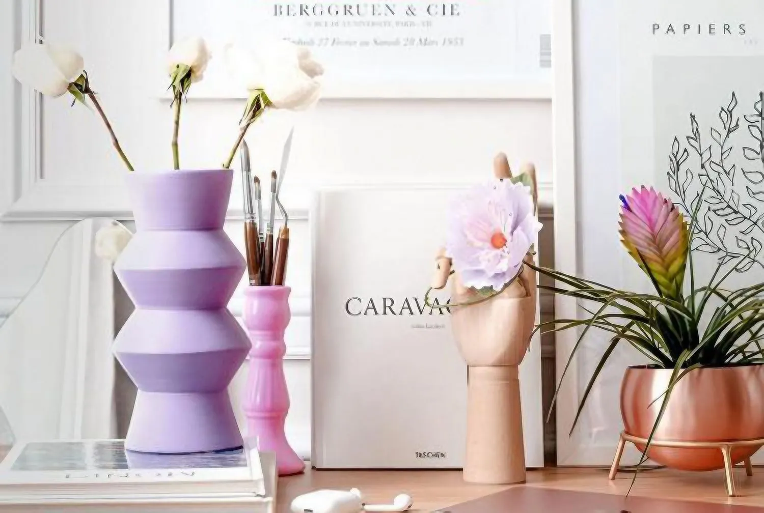 Wazon ceramiczny CY0208 11x11x29 cm liliowy - ASI_963DNL1296