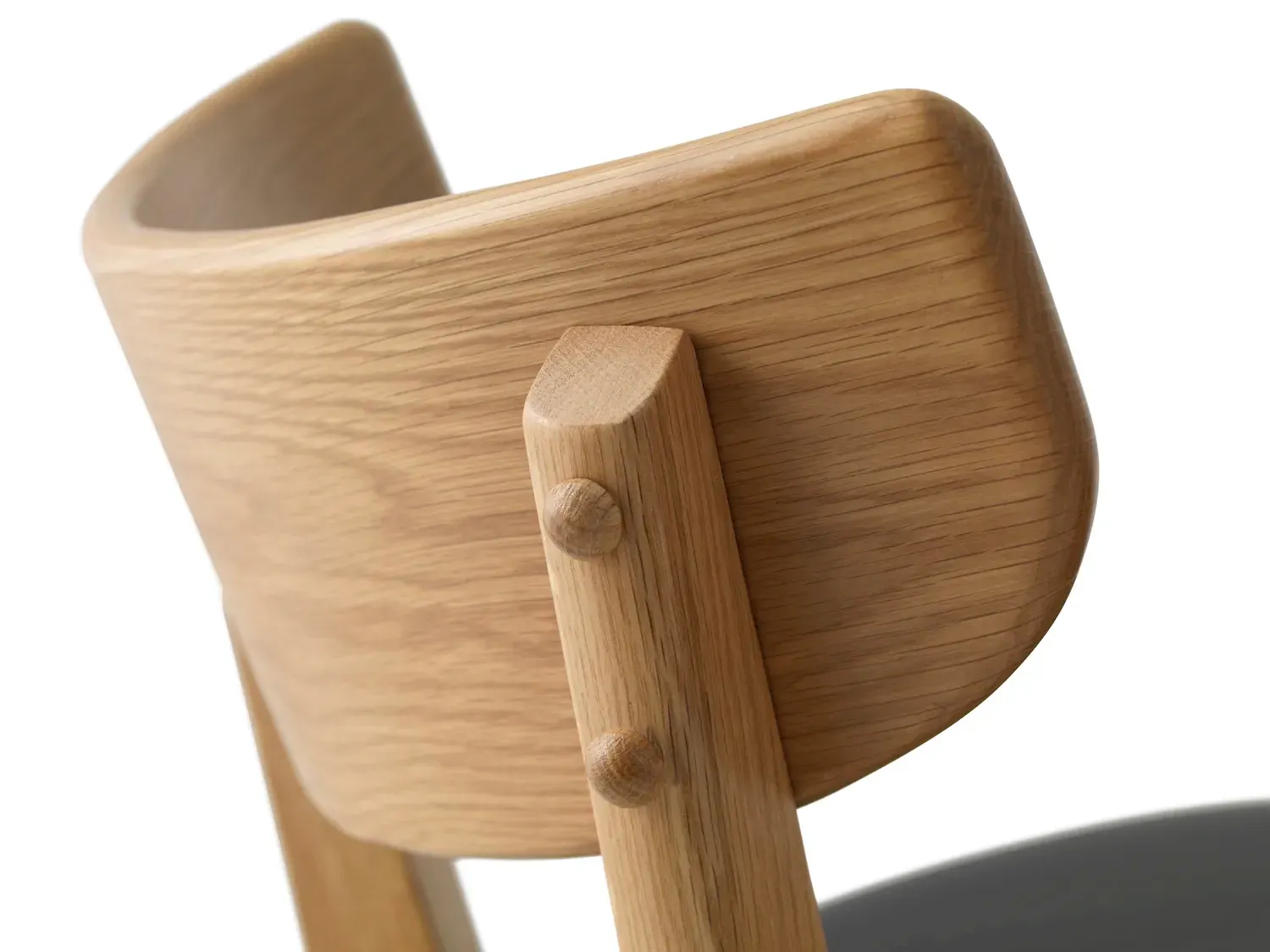 Hoker drewniany PERO ekoskóra dąb naturalny/czarny - UN_41114202