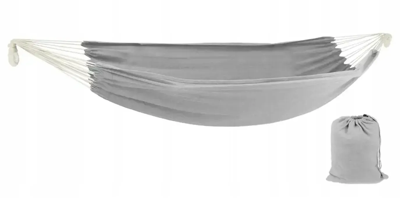 Hamak 200x100cm - udźwig 150 kg szary