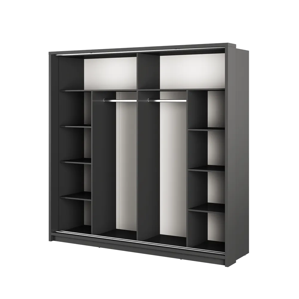 Szafa 2-drzwiowa LED ARTI AR-14P 220cm czarna - AR14CP