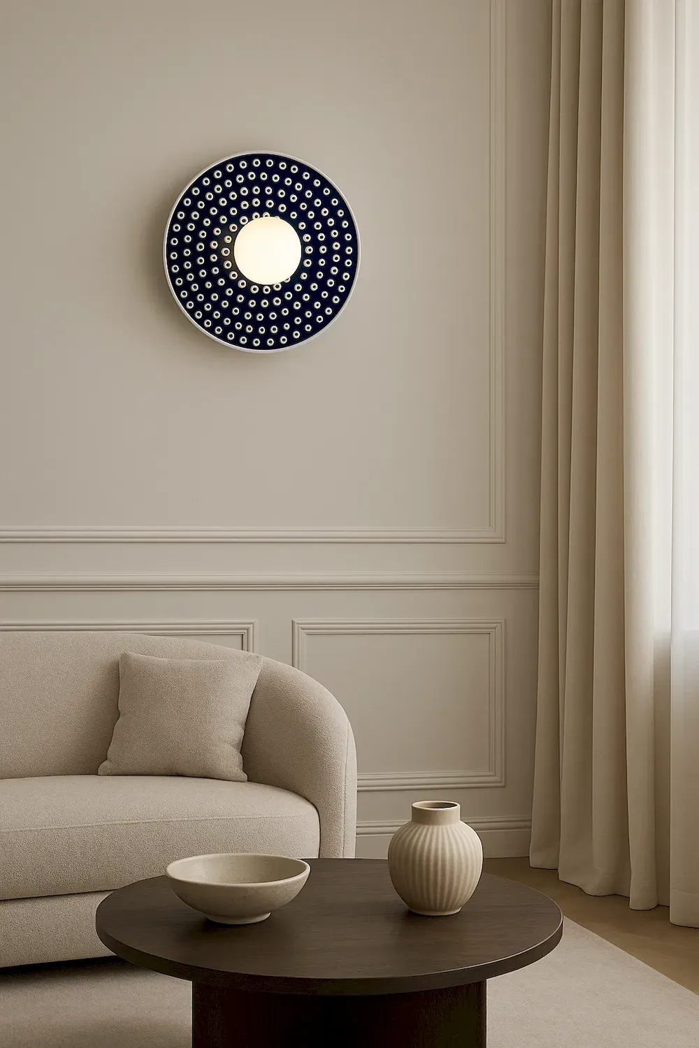 Kinkiet BOLL 8935 ceramika bolesławiecka granatowy - 8935