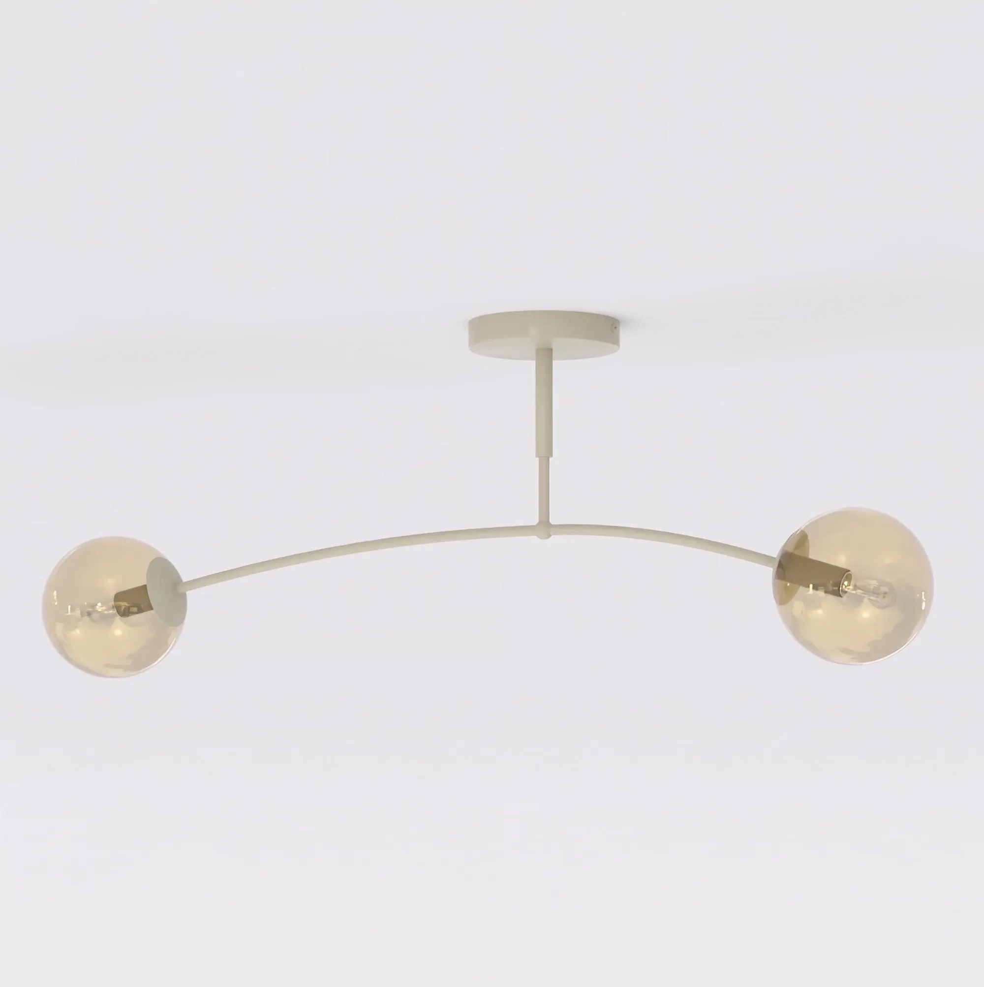 Lampa sufitowa PREGOS 2 MOKKA AMBER beżowa miodowy