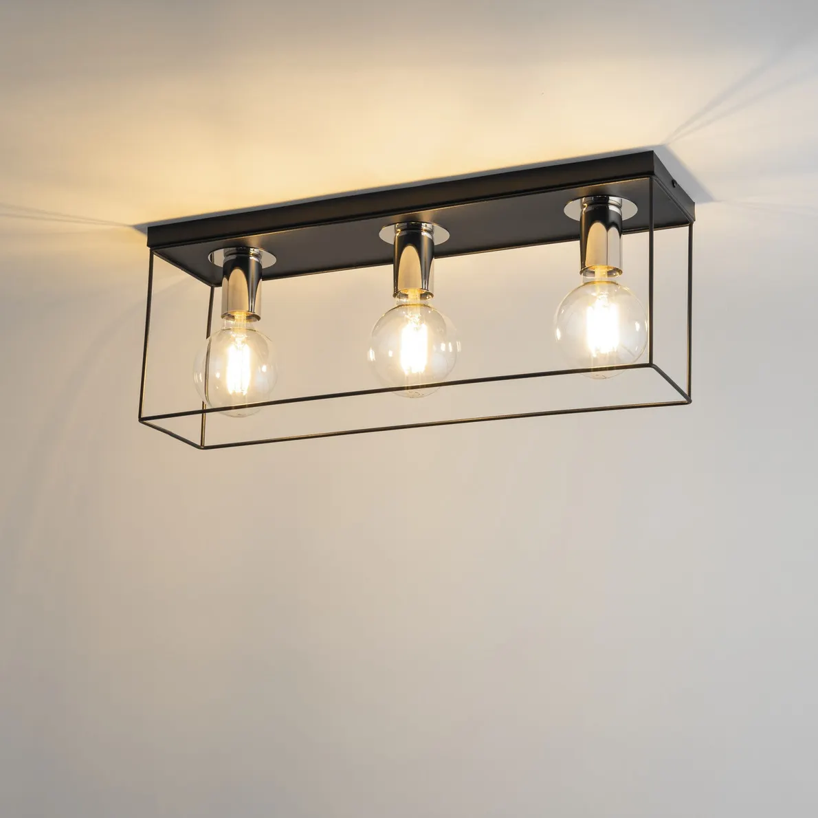 Lampa sufitowa VOX 3 czarno-srebrna - SI_40700