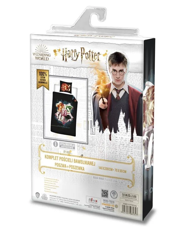 Pościel młodzieżowa komplet HARRY POTTER 002 bawełna 100% 140X200+1X70X90 BAW. - FARO_24240