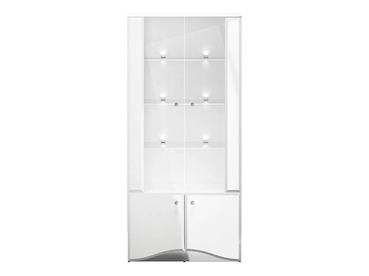 Witryna 4-drzwiowa GLAMOUR 01 - biały połysk - 1GLAM01-001