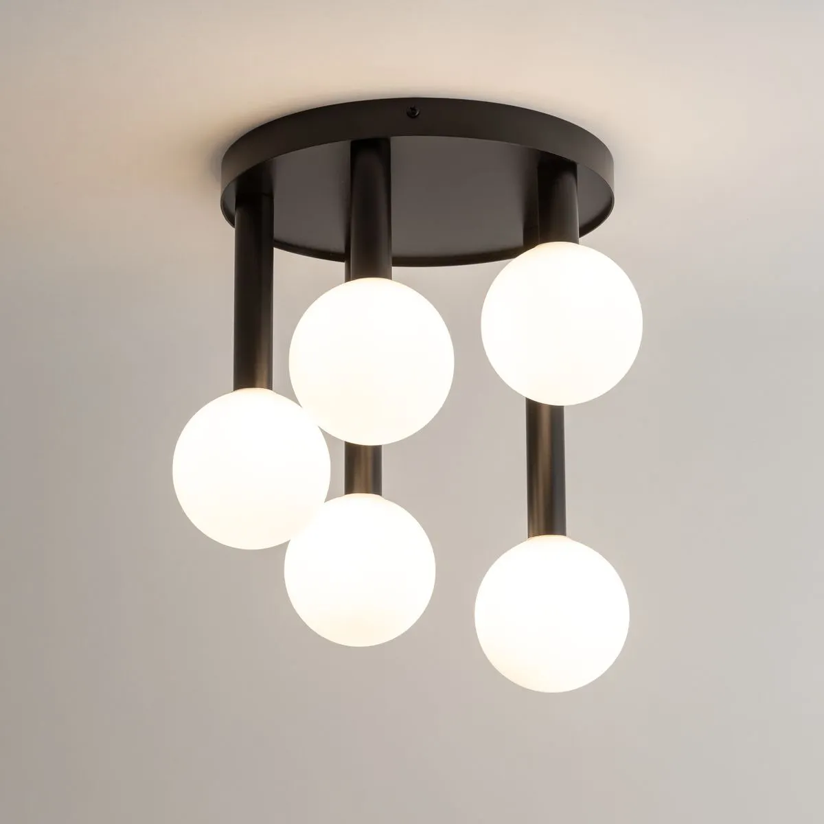 Lampa sufitowa PERLA 5 biało-czarna - SI_33485