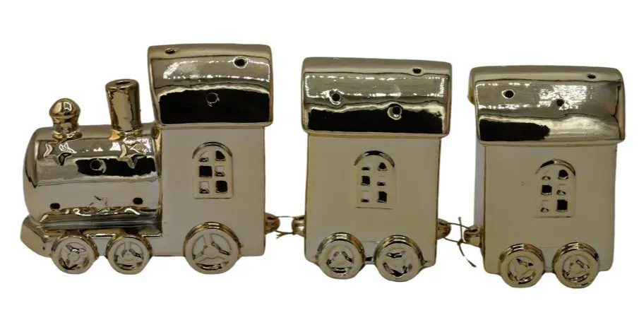 POCIĄG ceramiczny LED złoty