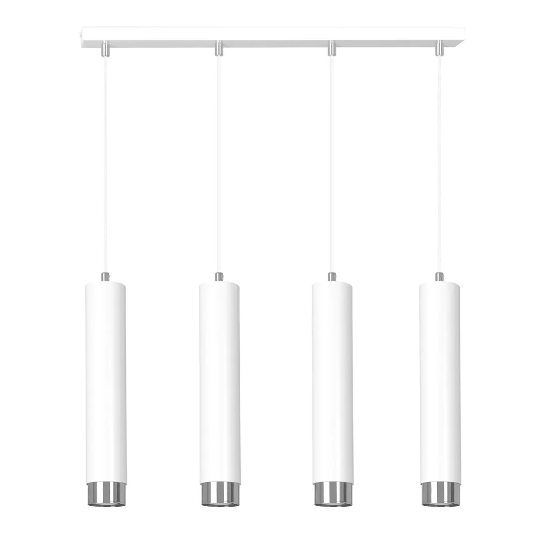 Lampa wisząca KIBO 4 biały chrom