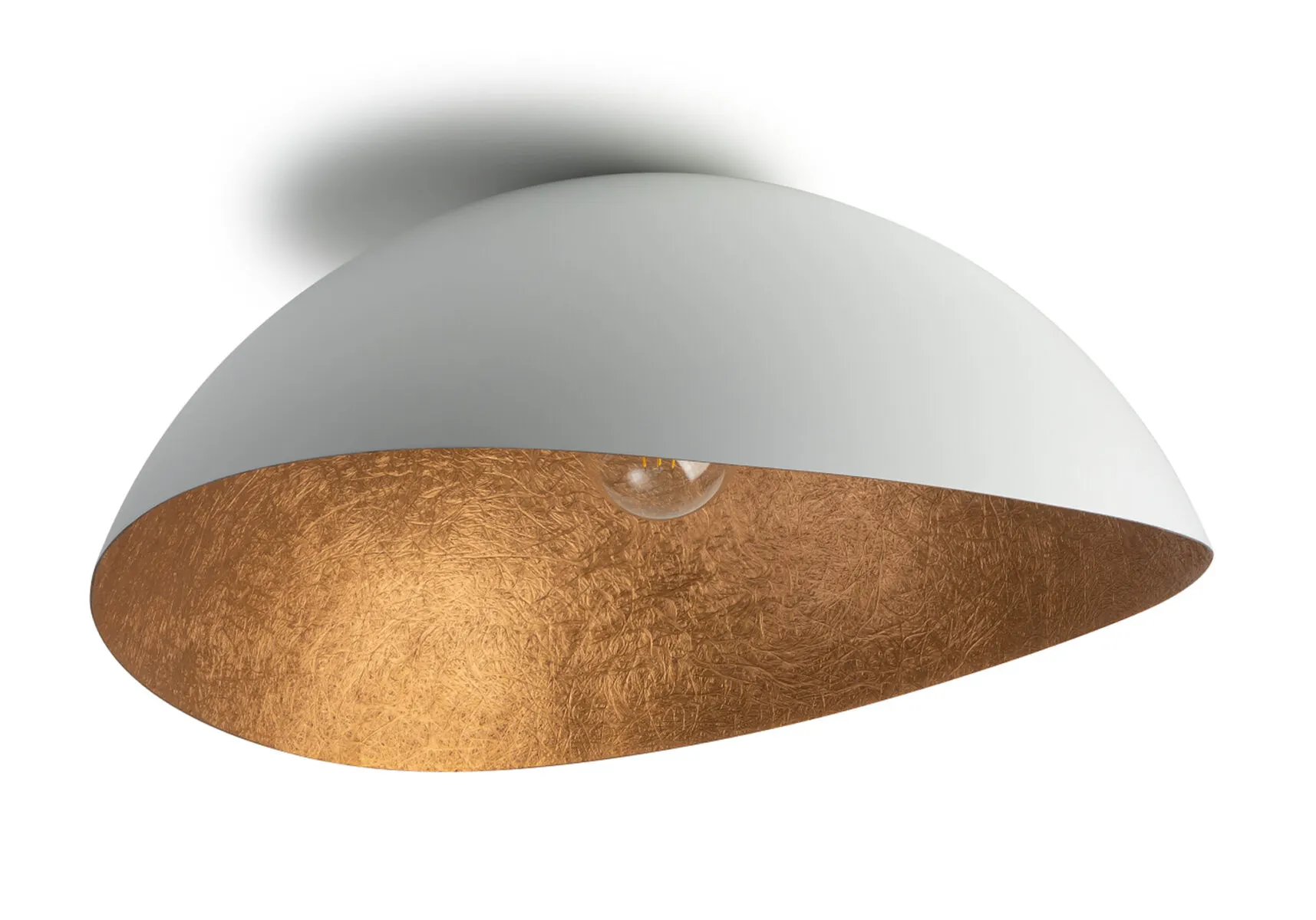 Lampa sufitowa/plafon SOLARIS XL biało-miedziana