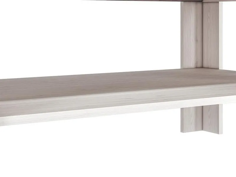 Stolik kawowy z półką BLANCO 12 sosna śnieżna 114x67cm - 1BLAN1201-001