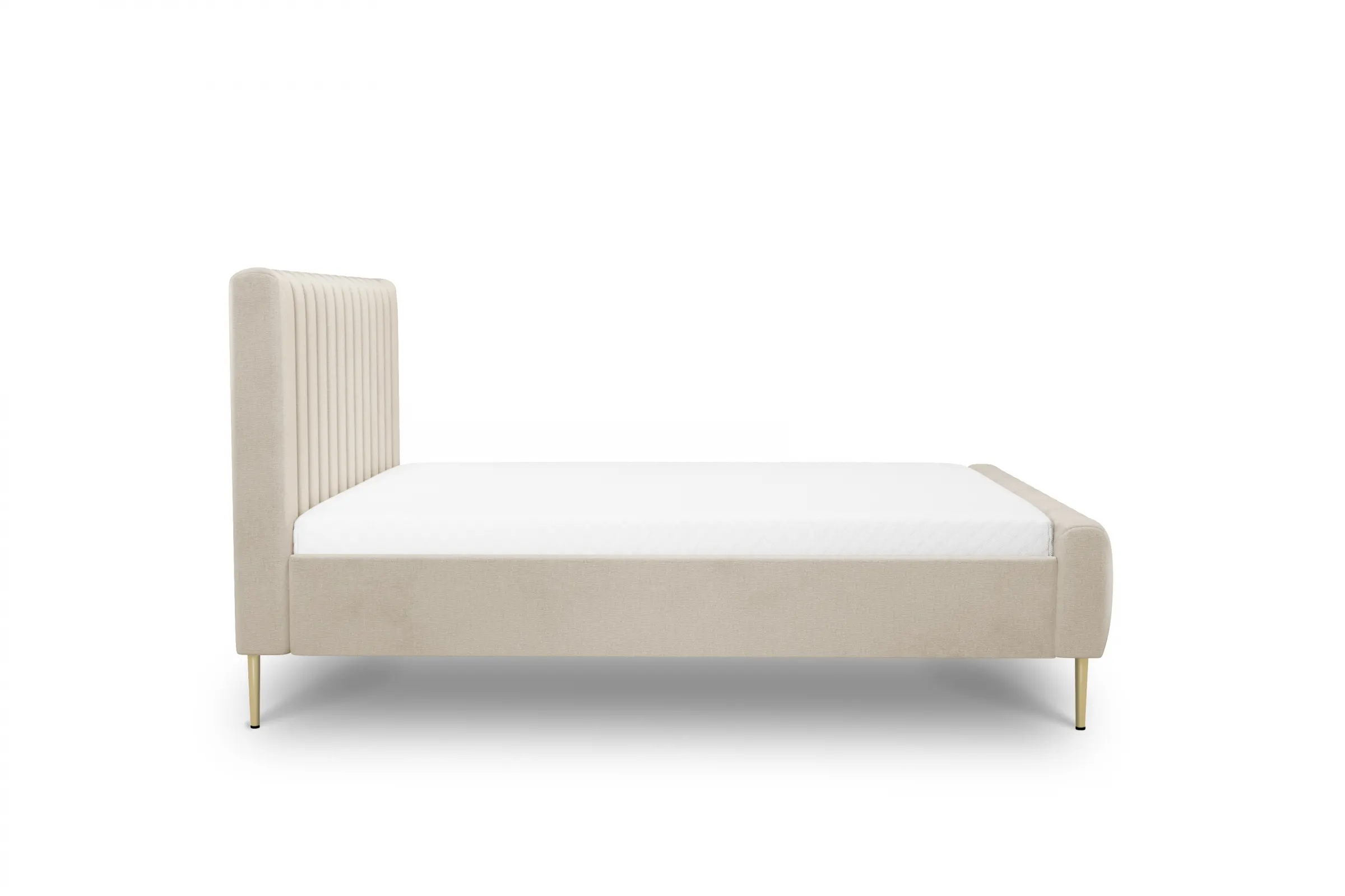 Łóżko Nicole / 120x200 / Perfect Harmony 07 / złote nogi - beżowy - B_158593