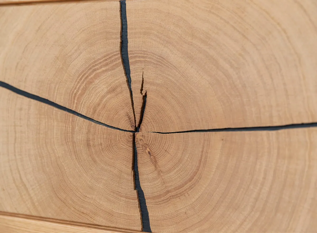 Szafka RTV dębowa wisząca plaster drewna TIRANO Dąb olejowany - ZITIR04H