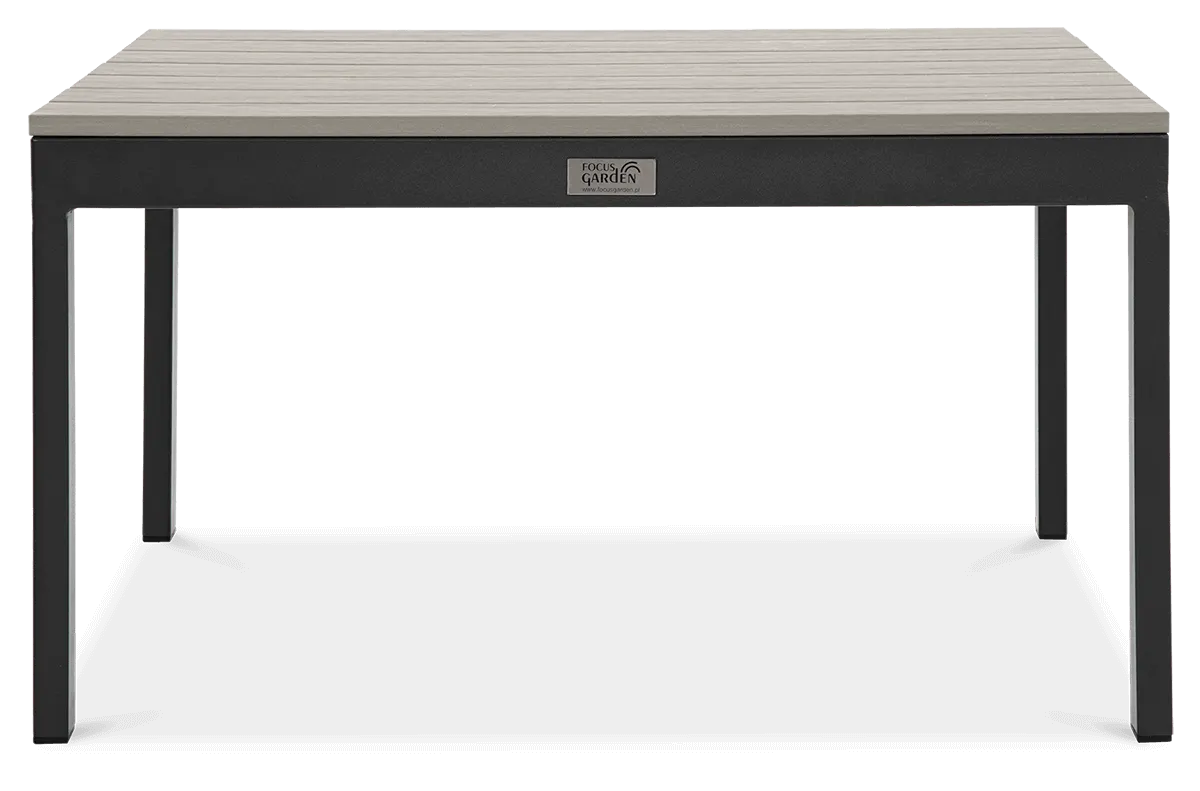 Narożnik ogrodowy modułowy ze stolikiem FREEMONT stalowy jasnoszary - FG001496