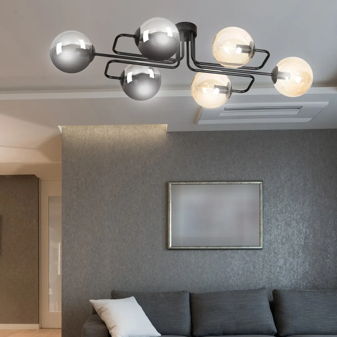 Lampa sufitowa BRENDI Czarny 834/6A2 - 834/6A2