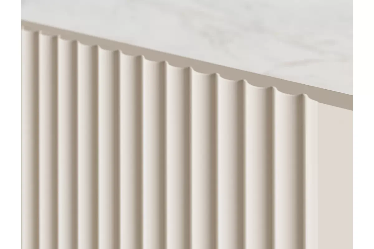 MALMI Ława 100 2SZ - cashmere / crema bianca / złote nogi - B_162306