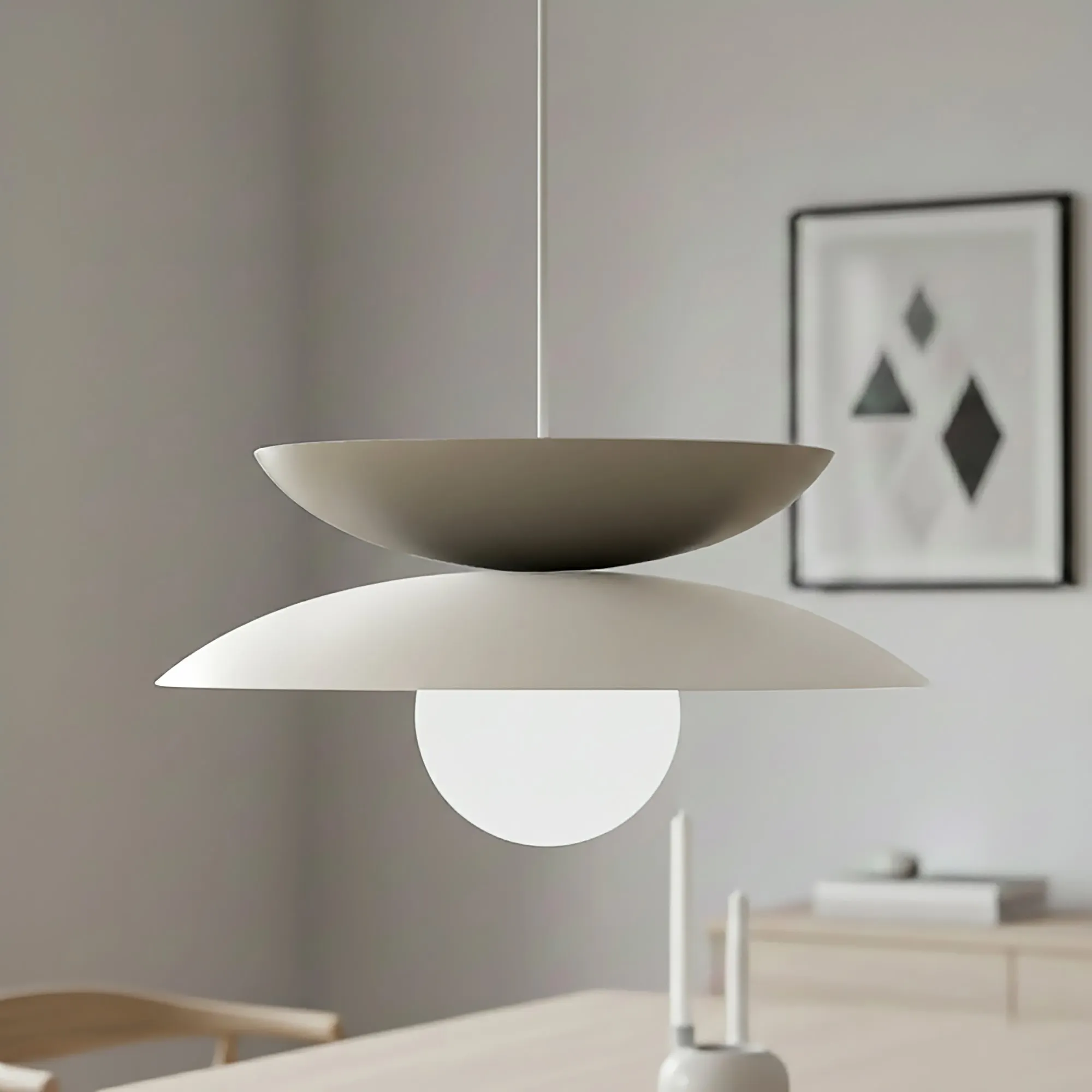 image lampa wisząca, minimalistyczna, kula, premium wykończenie, halogenowy design