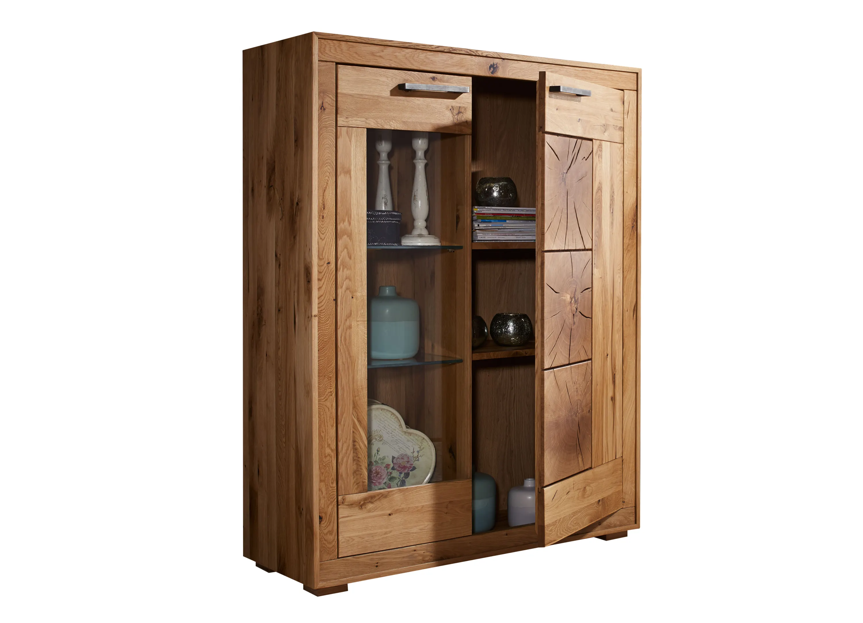 Kredens I-L Cornflower 2-drzwiowy, dąb olejowany, Lewy - GK_1033150711