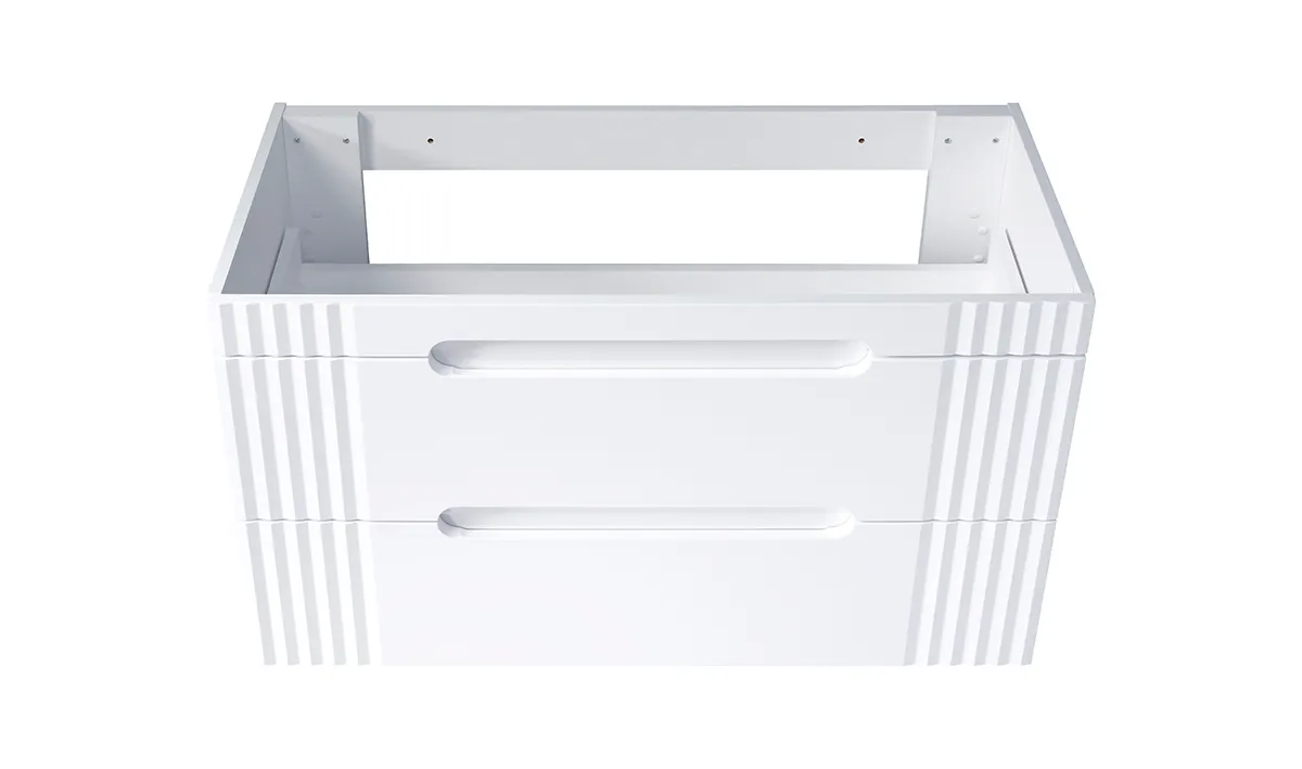 Szafka pod umywalkę z 2 szufladami FIJI biała 120x62x45cm - FIJI_WHITE_82-120-D-2S