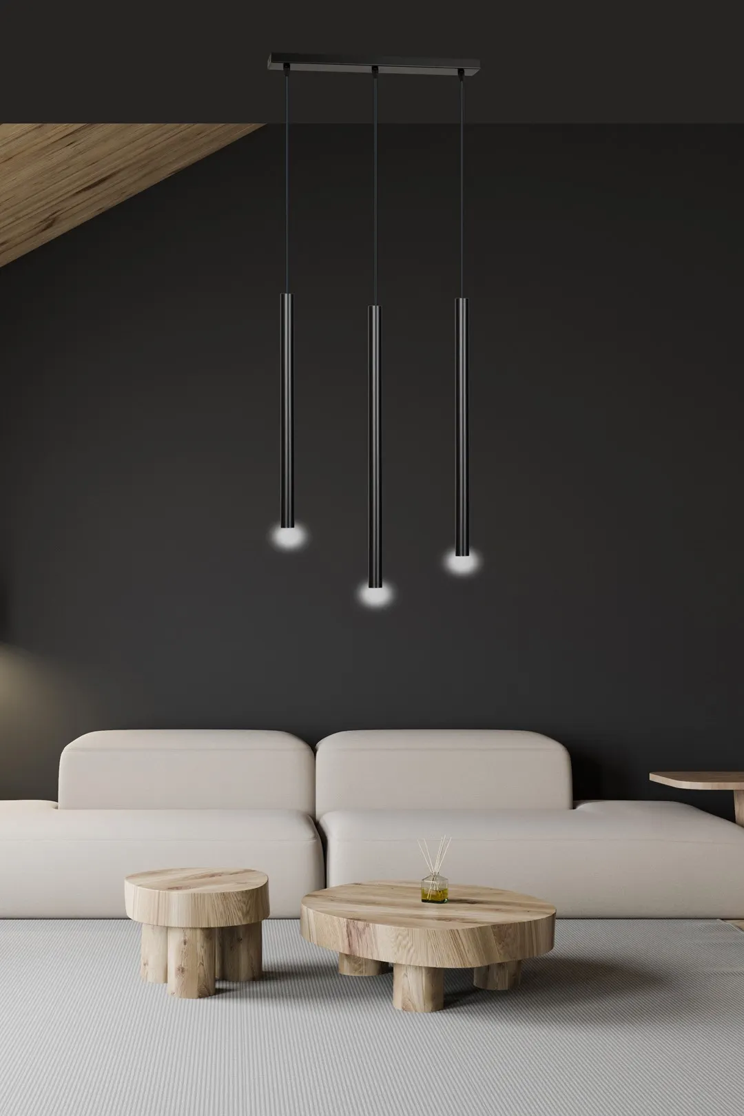 Lampa wisząca SELTER 3 czarna — zdjęcie 5