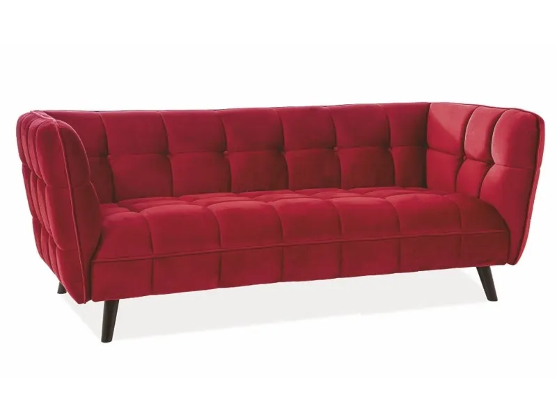 Sofa CASTELLO 3 VELVET Bluvel 59 bordowa wenge