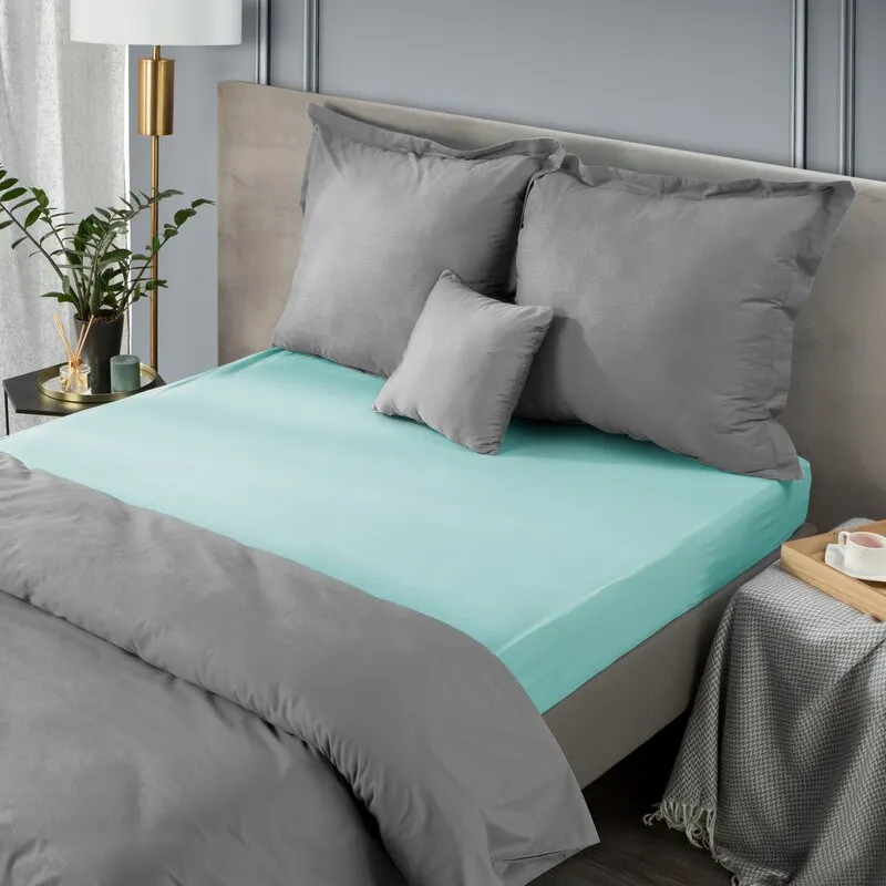 PRZEŚCIERADŁO Z GUMKĄ JERSEY D91 180X200 CM, WYS.30 CM MIĘTOWY - EU_397096