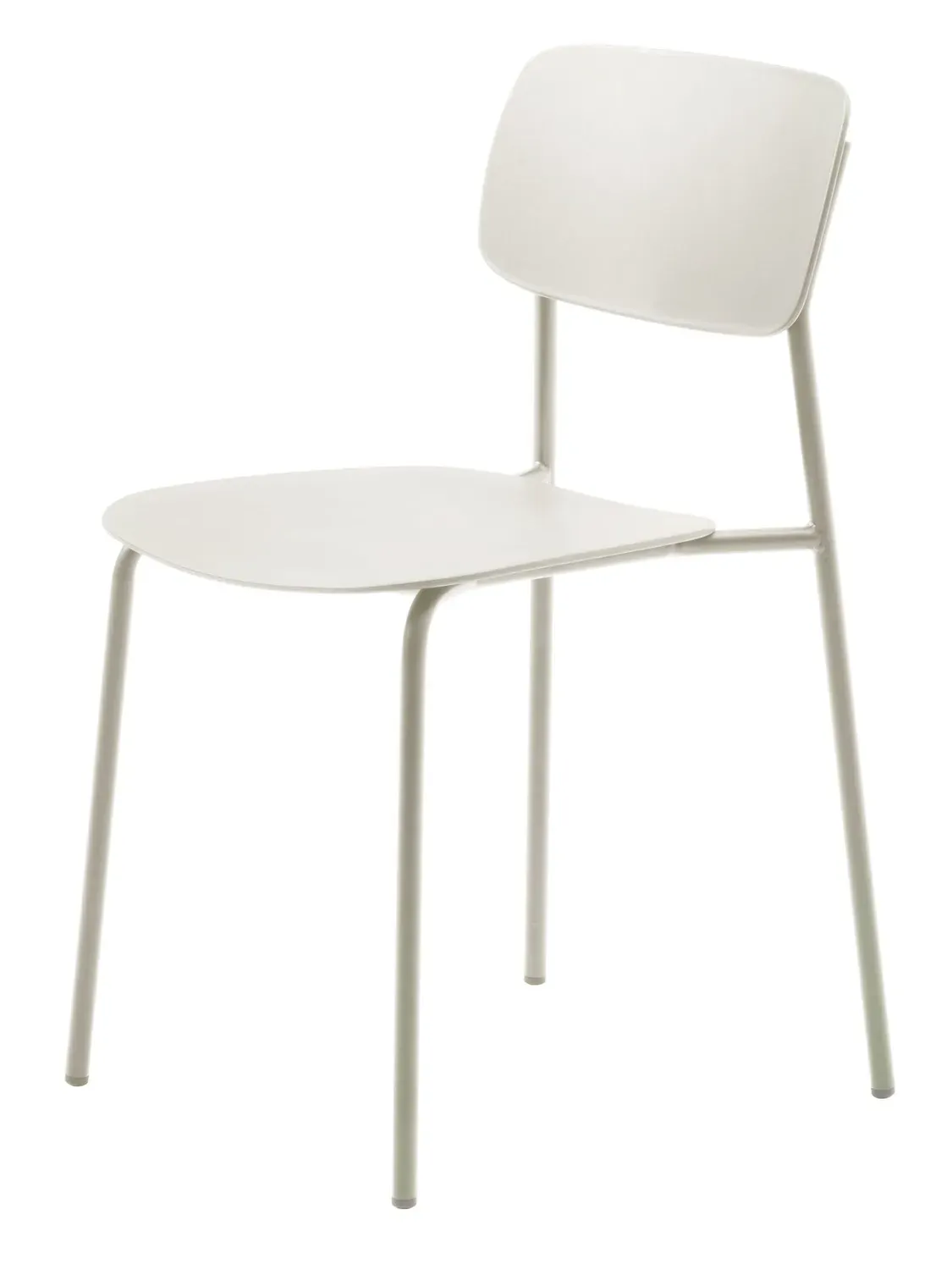 Krzesło metalowe KIRKLAND - złamana biel