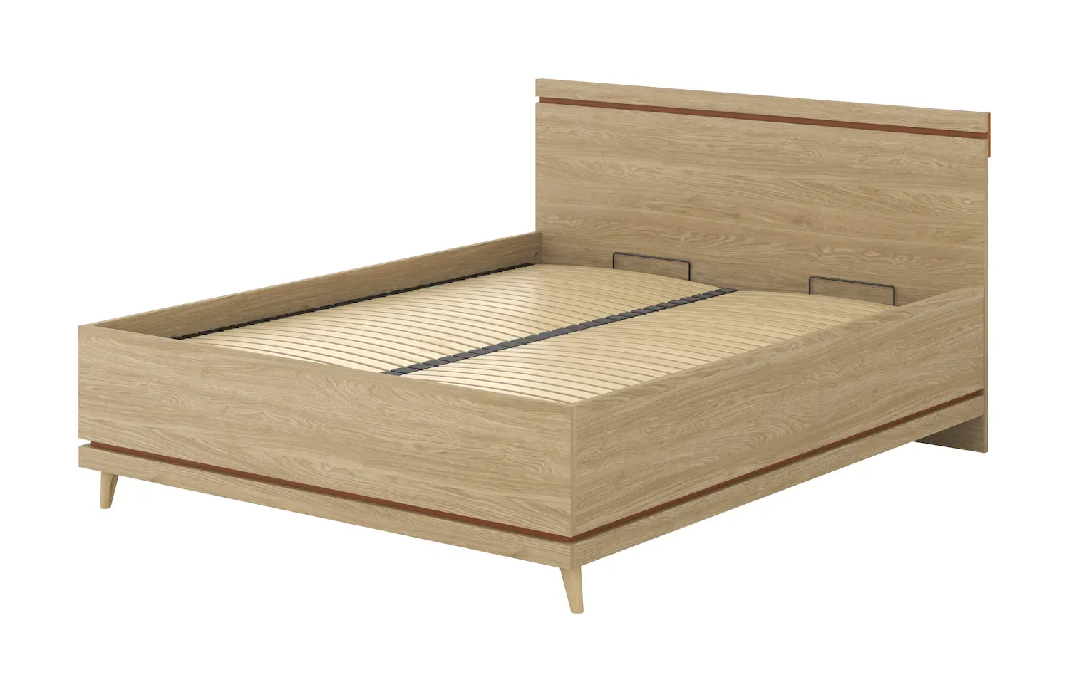 Łóżko z pojemnikiem SCANDI 51 160cm dąb ceglany