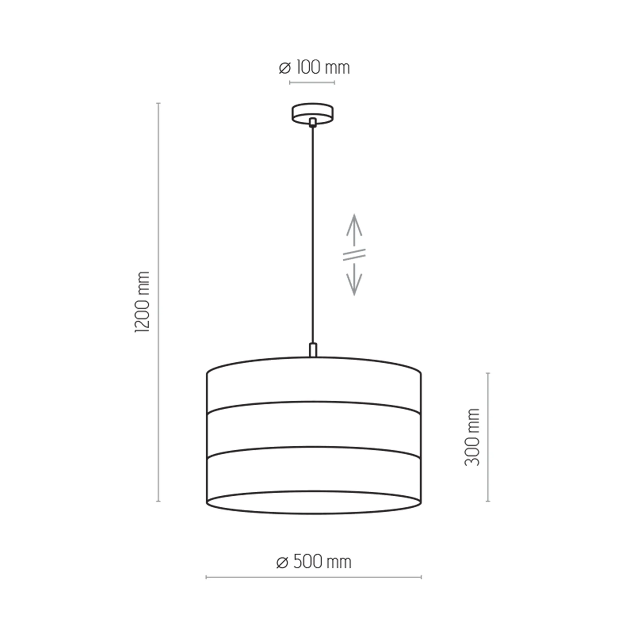 Lampa wisząca TAGO czarna ze złotymi elementami 170x50cm - TK_3211
