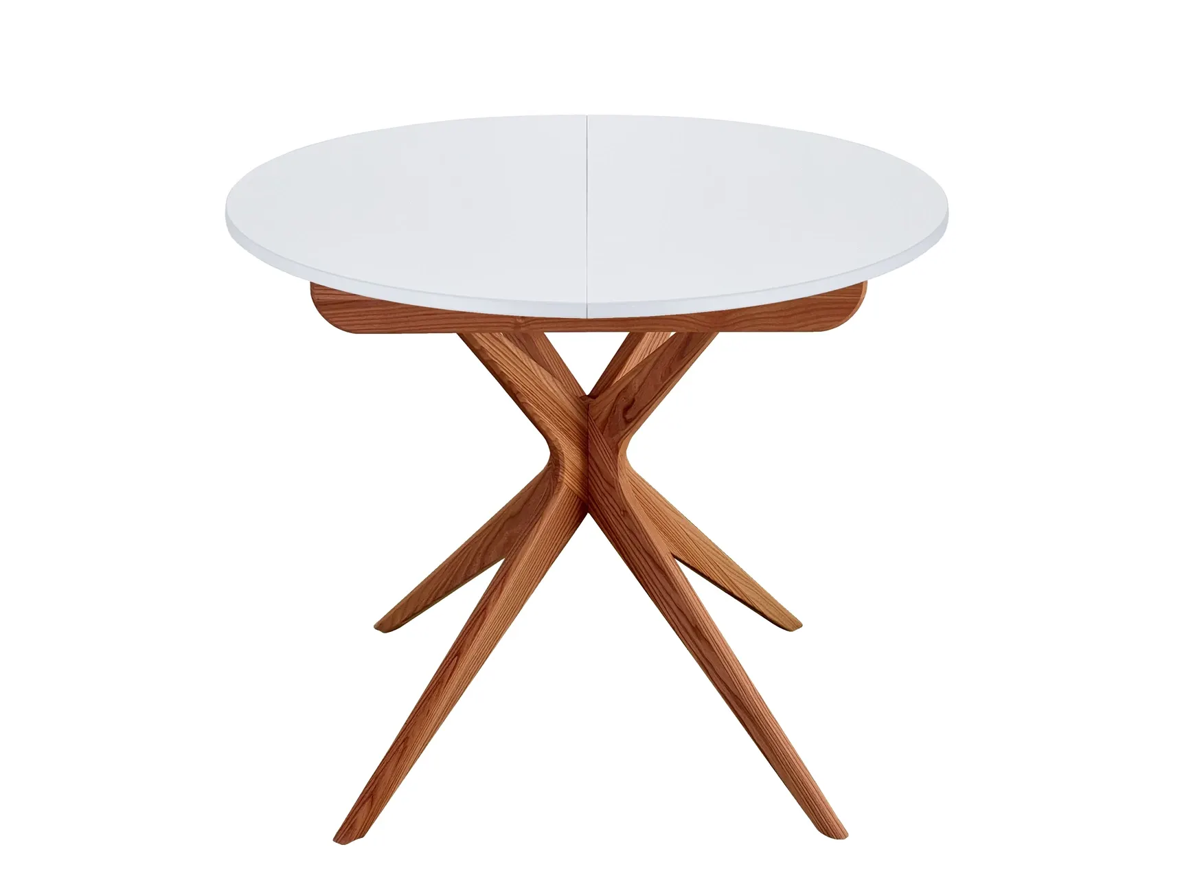 Rozsuwany okrągły stół JUBI 90cm dąb biały