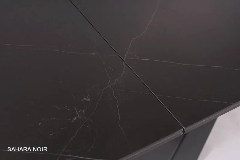 Stół rozkładany SALVADORE CERAMIC 90x160(240) cm ceramika Sahara Noir czarny - SALVADORECC160