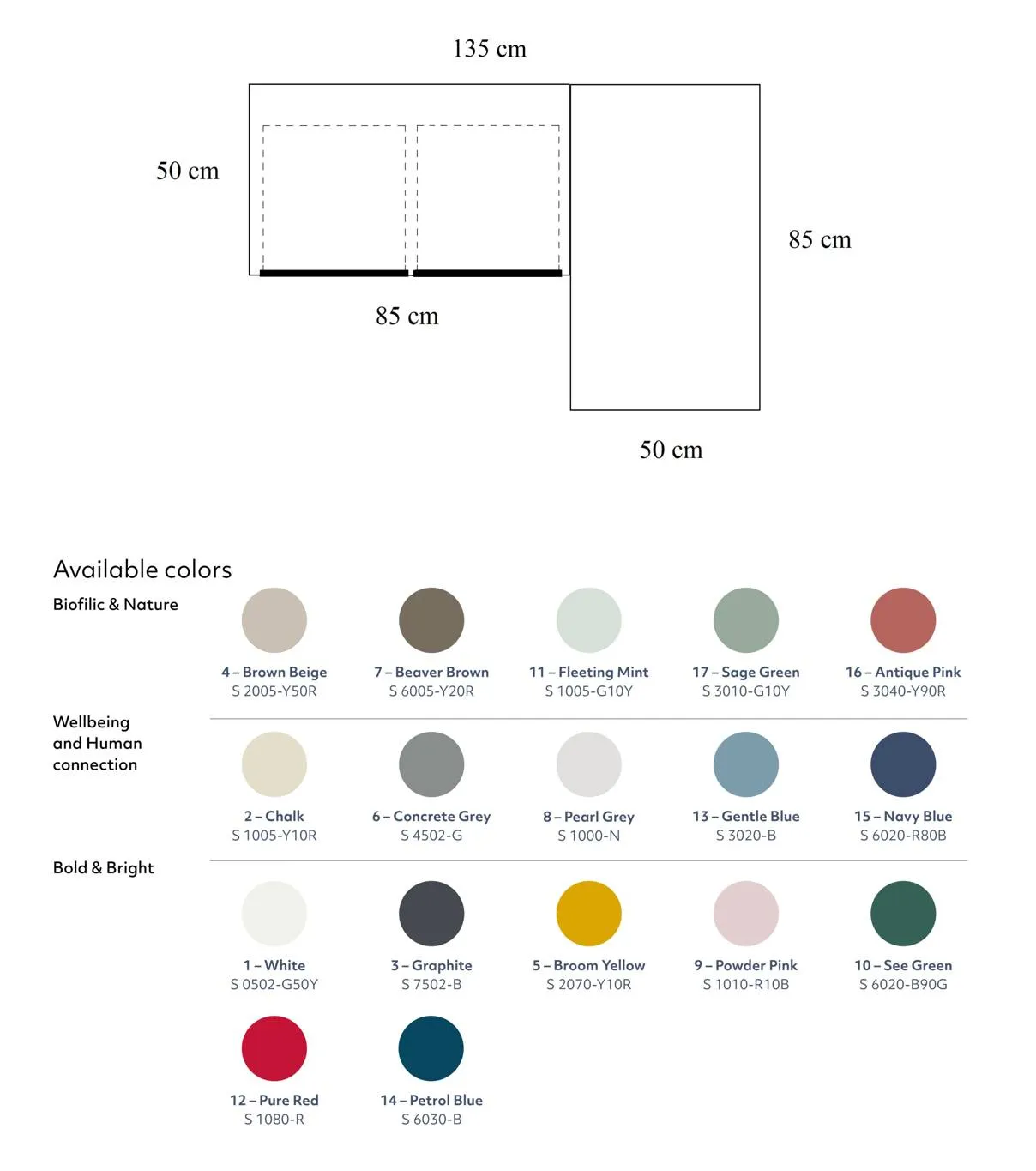 Biurko narożne jesionowe LUKA Prawe z 2 szufladami 135cm x 85cm kremowe kolor nóg dąb — zdjęcie 9