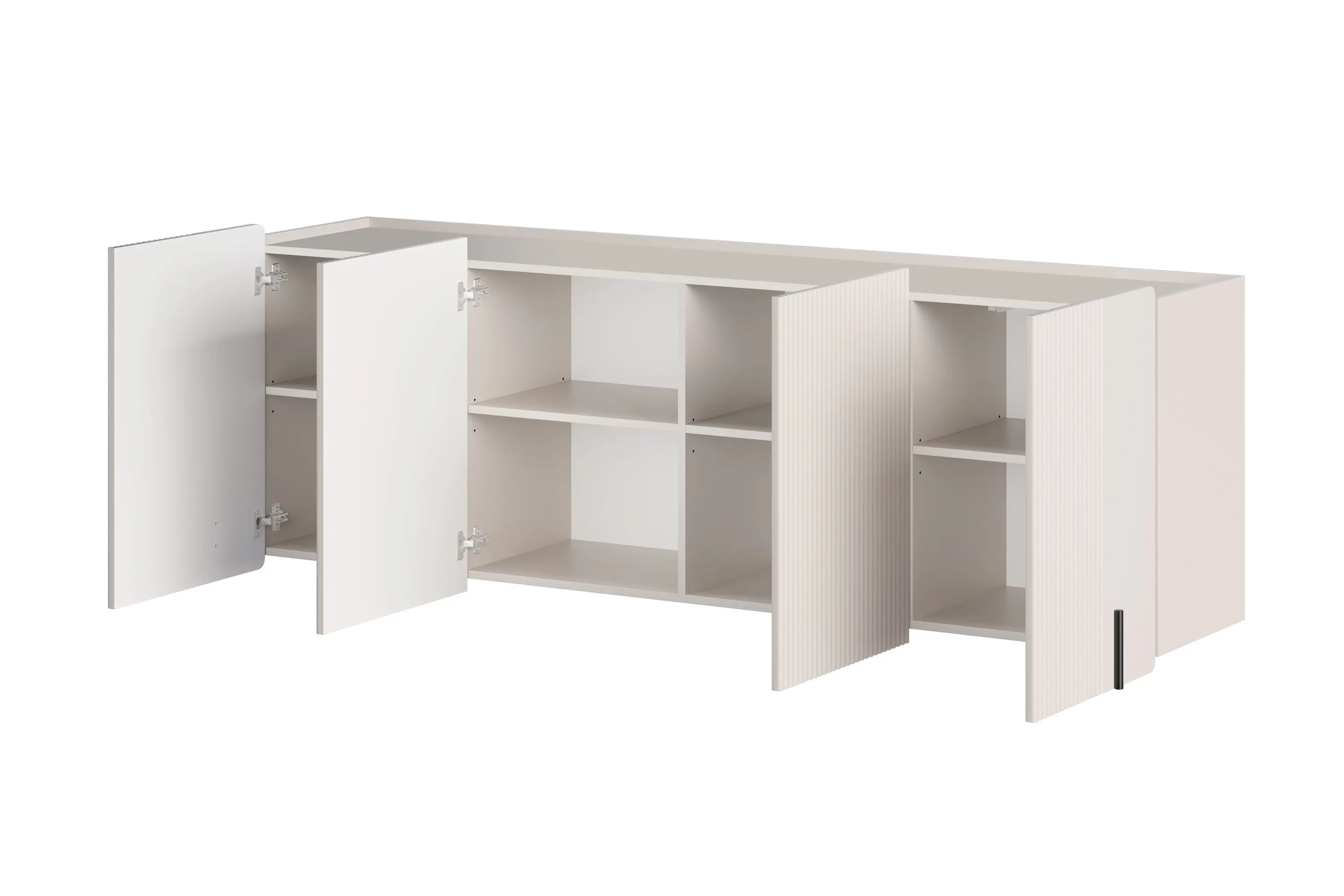 Komoda wisząca 4-drzwiowa MALMI 200cm - kaszmirowy - czarny - B_167020