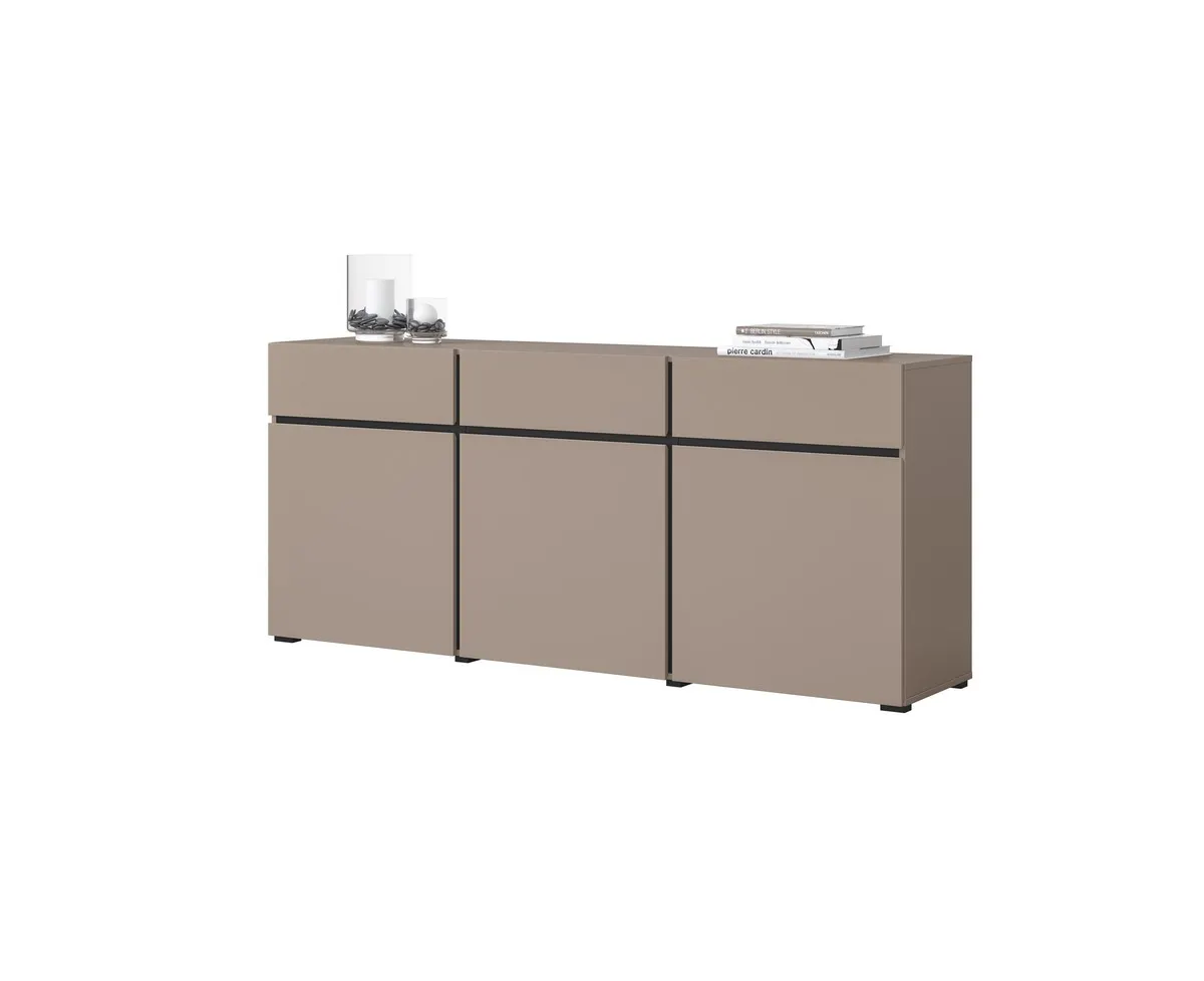 Komoda 3-drzwiowa z 3 szufladami CROSS 180 cm congo beżowo-szara — zdjęcie 5