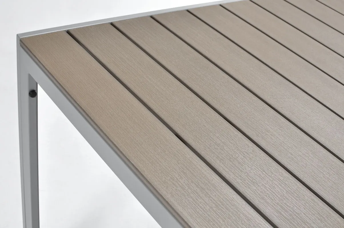 Stół ogrodowy aluminiowy MODENA 150x90 brązowy/srebrny - FE5906948102859