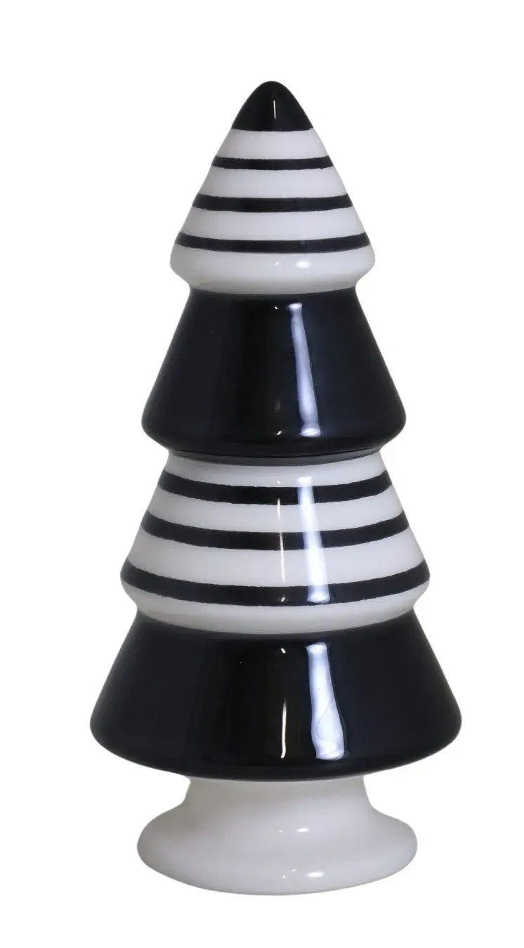 CHOINKA ceramiczna 0611 MAŁA czarno-biała