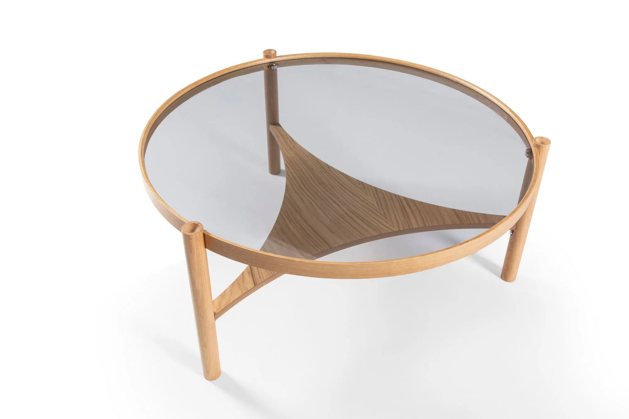 Stolik kawowy CLOVER 100x100 cm szary dąb - ASI_643MRL1111