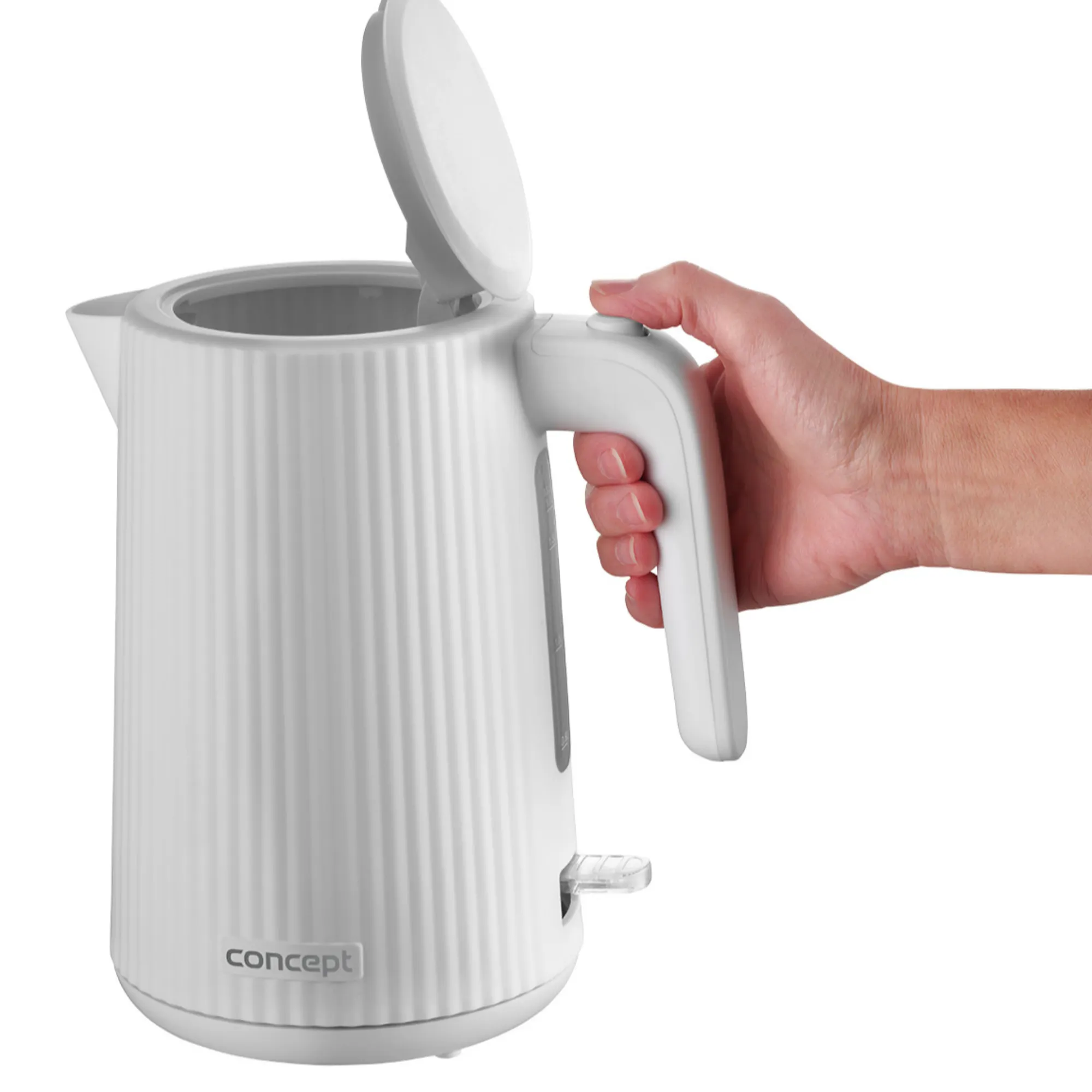 image czajnik, elektryczny, pionowy, biały, osłona