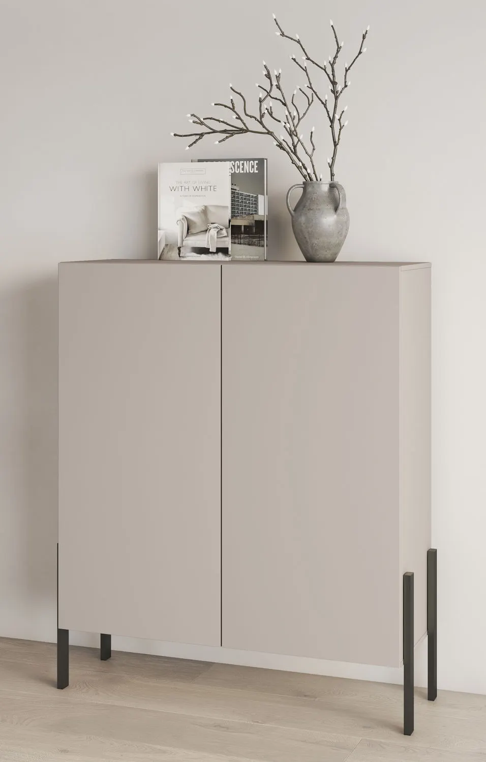 Komoda 2-drzwiowa JUKON 114x135 kaszmirowa - 24KSND42