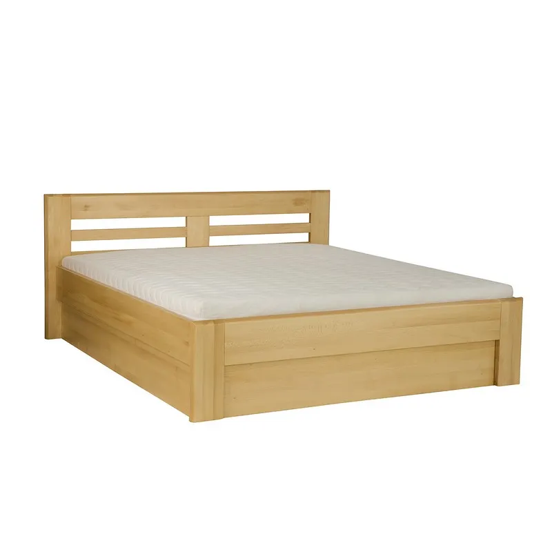 Łóżko bukowe BOX LK111 Cherry  120x200 DREWMAX