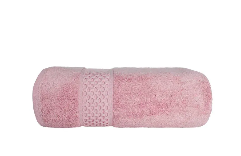 Ręcznik frotte RETE 70x140 bawełniana przędza dwupętelkowa SOFT TOUCH 24/2 gramatura 650 różowy Ręcznik kąpielowy, Ręcznik