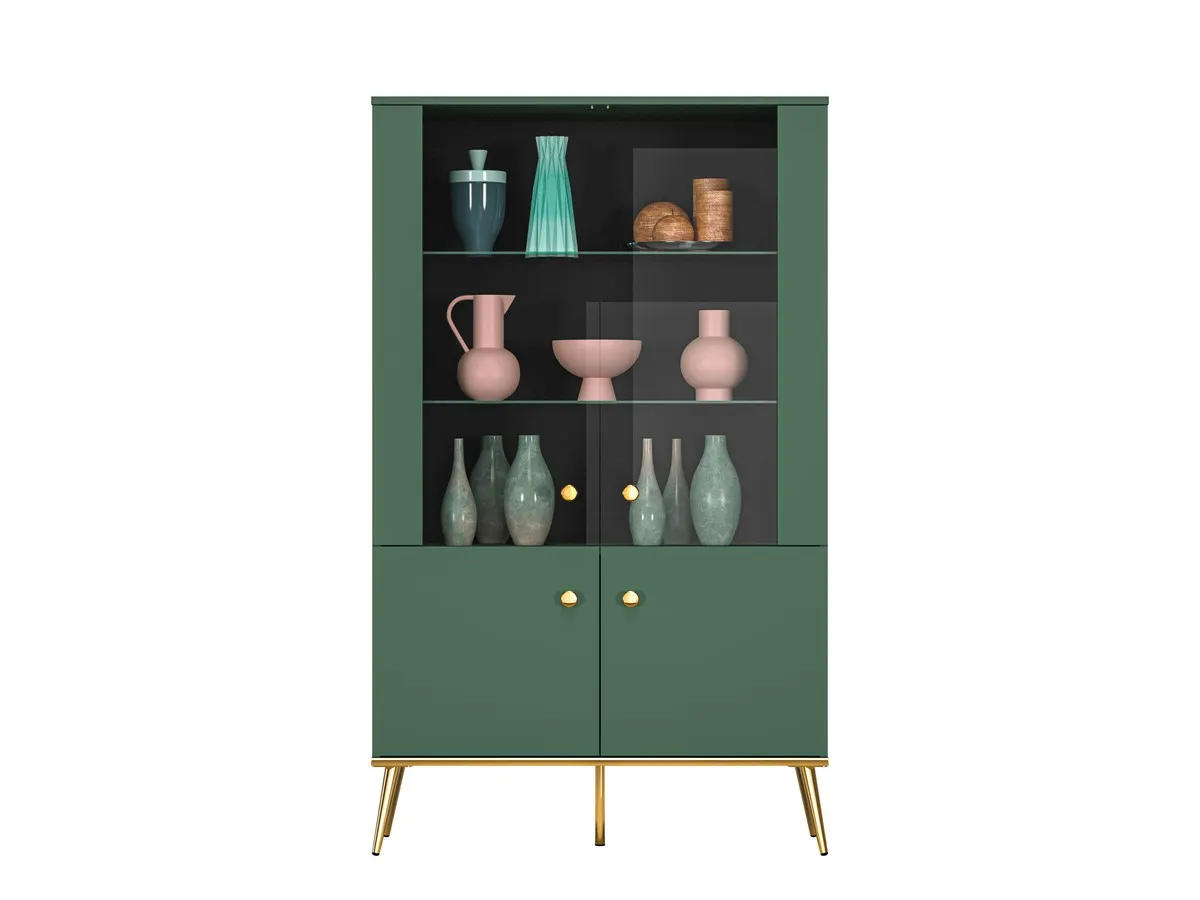 Witryna 2-drzwiowa FOREST 02 labrador, złoty - 1FORE02-001